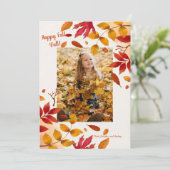 Foto-Rahmenkarte im Herbst (Stehend Vorderseite)