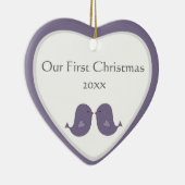 Foto-Rahmenlovebirds-Andenken-Verzierung Keramik Ornament (Rechts)