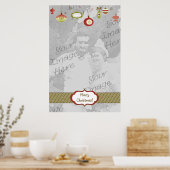 Foto-Rahmenvorlage für Retro-Ornamente Poster (Küche)