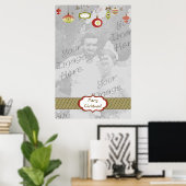 Foto-Rahmenvorlage für Retro-Ornamente Poster (Heimbüro)