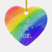 Foto + Rainbow LGBT & Mr. Watercolor Keramikornament (Vorne)