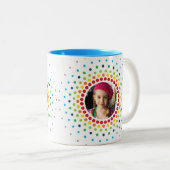 FOTO RAINBOW MANDALA Kinderbild Zweifarbige Tasse (VorderseiteRechts)