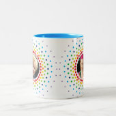 FOTO RAINBOW MANDALA Kinderbild Zweifarbige Tasse (Mittel)