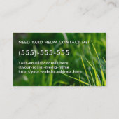 Foto Rasenmäher Gartenservice für Groß Visitenkarte (Rückseite)