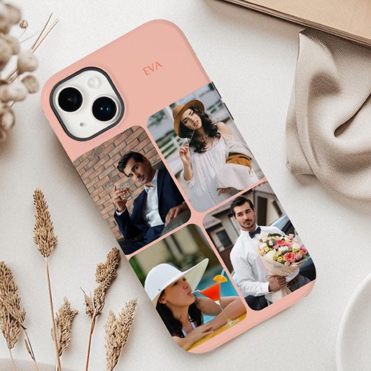 Foto-Raster 4 Bilder Name oder Anfangsbuchstaben O Case-Mate iPhone Hülle