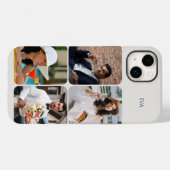 Foto-Raster 4 Bilder Name oder Initialen Neutral Case-Mate iPhone Hülle (Rückseite (Horizontal))