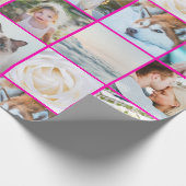 Foto-Raster-Collage rosa Geschenkpapier (Ecke)