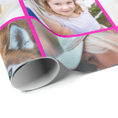 Foto-Raster-Collage rosa Geschenkpapier (Rolleneckpunkt)