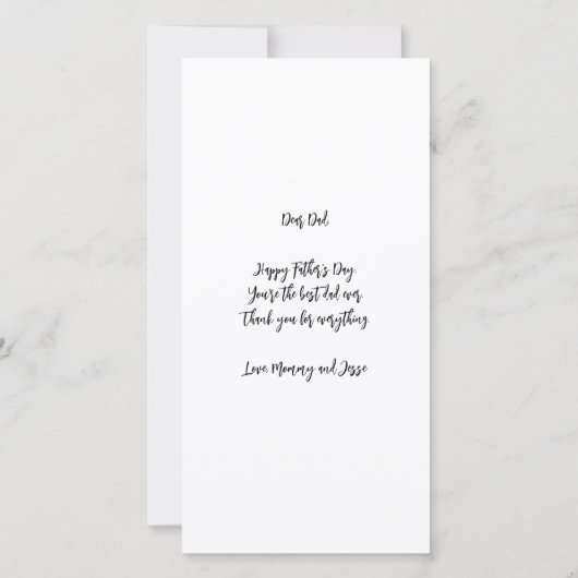 Foto-Raster für den ersten Vatertag (Rückseite)