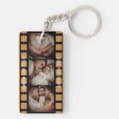 Foto-Raster für den ersten Vatertag Schlüsselanhänger (Rückseite)