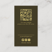 Foto-Raster Qr-Code-Grün Visitenkarte (Rückseite)