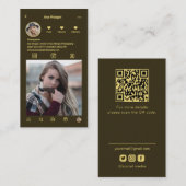 Foto-Raster Qr-Code-Grün Visitenkarte (Vorne/Hinten)