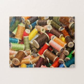 Foto-Rätsel mit Nähgewirr Puzzle