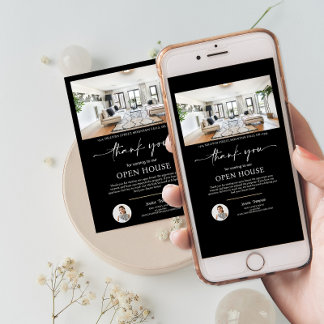 Foto Real Anwesen Open House Script Danke Karte