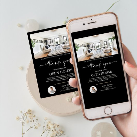Foto Real Anwesen Open House Script Danke Karte