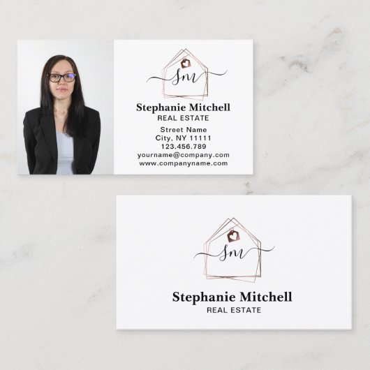 Foto Real Anwesen Realtor Key House Gold einfügen Visitenkarte (Vorne/Hinten)