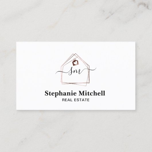 Foto Real Anwesen Realtor Key House Gold einfügen Visitenkarte (Rückseite)