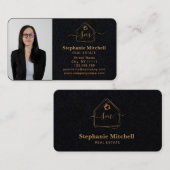 Foto Real Anwesen Realtor Key House Gold einfügen Visitenkarte (Vorne/Hinten)