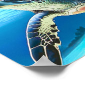 Foto Realistischer Meeresschildkröte | Meeresschil Poster (Ecke)