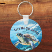 Foto Realistischer Meeresschildkröte | Meeresschil Schlüsselanhänger (Vorderseite)