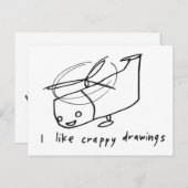 Foto realistischer zeichn eines Hubschraubers Postkarte (Vorne/Hinten)