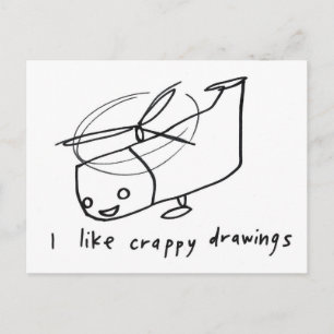 Foto realistischer zeichn eines Hubschraubers Postkarte