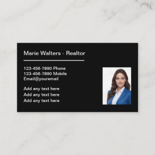 Foto Realtor Beruflich Business Cards Visitenkarte