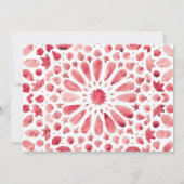 Foto Red Arabic Tile Pattern with QR Save The Date (Rückseite)