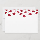 Foto Red Double Graduation Party Einladungen (Rückseite)