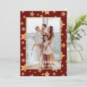 Foto Red Gold Chic Weihnachten (Stehend Vorderseite)