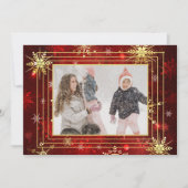 Foto Red Gold Snowflake Weihnachten Weihnachten (Vorderseite)