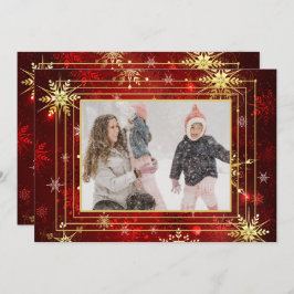 Foto Red Gold Snowflake Weihnachten Weihnachten