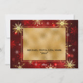Foto Red Gold Snowflakes Weihnachten Weihnachten W (Rückseite)
