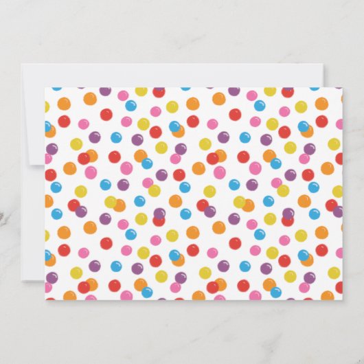 Foto Red Gumball Machine Bonbons Kaugummi Party Einladung (Rückseite)