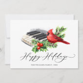 FOTO Red Kardinal Bird Weihnachtsgrüße Feiertagskarte (Vorderseite)