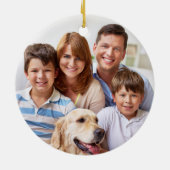 FOTO Red Kardinal Poinsettia Weihnachtsfeiertag Keramik Ornament (Hinten)