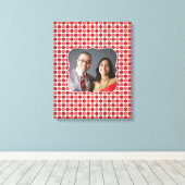 Foto Red Polka [16x20] Zoll Canvas Print Leinwanddruck (Insitu (Holzboden))