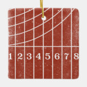 Foto Red Track Weihnachtsdekoration für Läufer Keramikornament (Vorderseite)