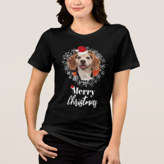 Foto Red Weihnachtsmannmütze Dark Best Fit Weihnac Tri-Blend Shirt