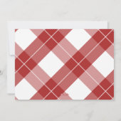 Foto Red White Calligraphy Frohe Weihnachten (Rückseite)