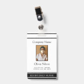 Foto Registered Nurse Ausweis (Vorderseite mit Clip)