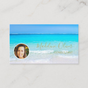 Foto Reisen Beruflich Gold Ocean Beach Sea Visitenkarte