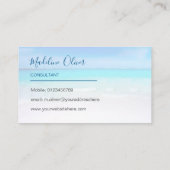 Foto Reisen Beruflich Ocean Beach Blue Visitenkarte (Rückseite)