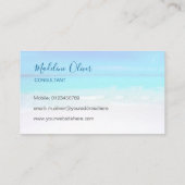 Foto Reisen Beruflich Ocean Beach Blue Visitenkarte (Rückseite)