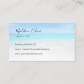 Foto Reisen Beruflich Ocean Beach Blue Visitenkarte (Rückseite)