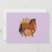 Foto Reiten Party Einladung Pony Lila (Rückseite)