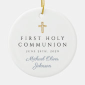 Foto Religiöse Cross Boy Erste Kommunion Keramik Ornament (Vorne)