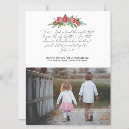 Foto religious Christlich Card John 3:16 Feiertagskarte