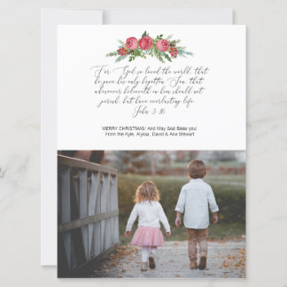 Foto religious Christlich Card John 3:16 Feiertagskarte