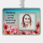 Foto Remembrance Beach Plumeria Tropical Rahmen-Ornament Silber (Vorderseite)